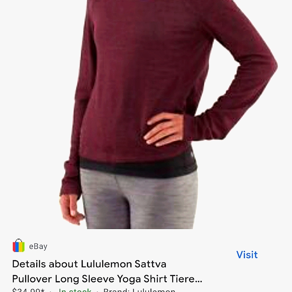 Lululemon sattva pullover with tie